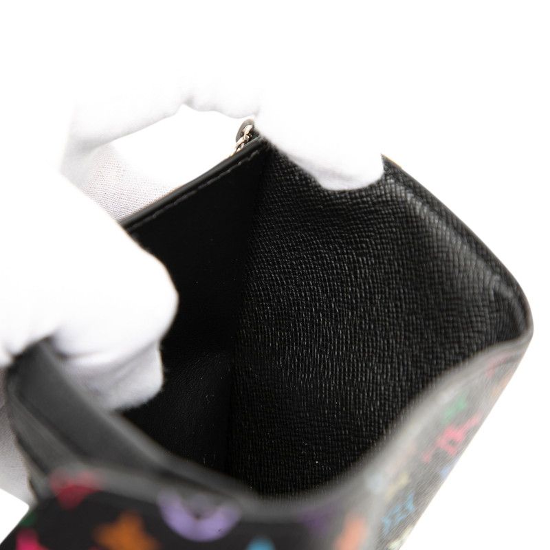 Louis Vuitton Takashi Murakami Portefeuille Victorine Trifold Wallet Black 1 — view 6