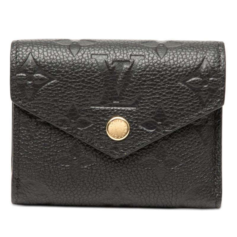Louis Vuitton Monogram Empreinte Portefeuille Zoe Trifold Wallet Noir Black