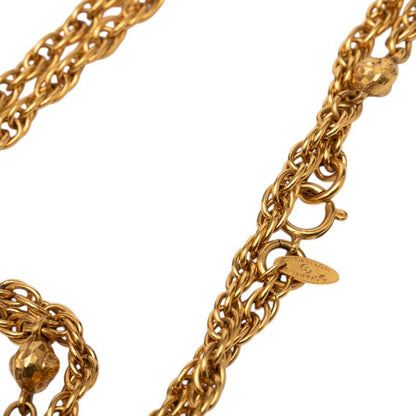 Chanel Vintage CC Logo Necklace Gold Plated 1 — view 4