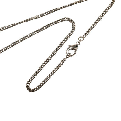 Chanel Camellia CC Logo Necklace Silver Metal Line Stone 1 — view 4