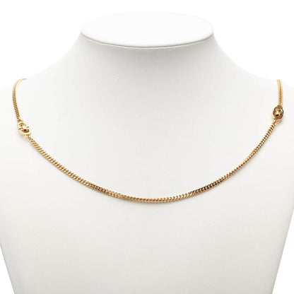 Dior Vintage Logo Necklace Gold Plated 1