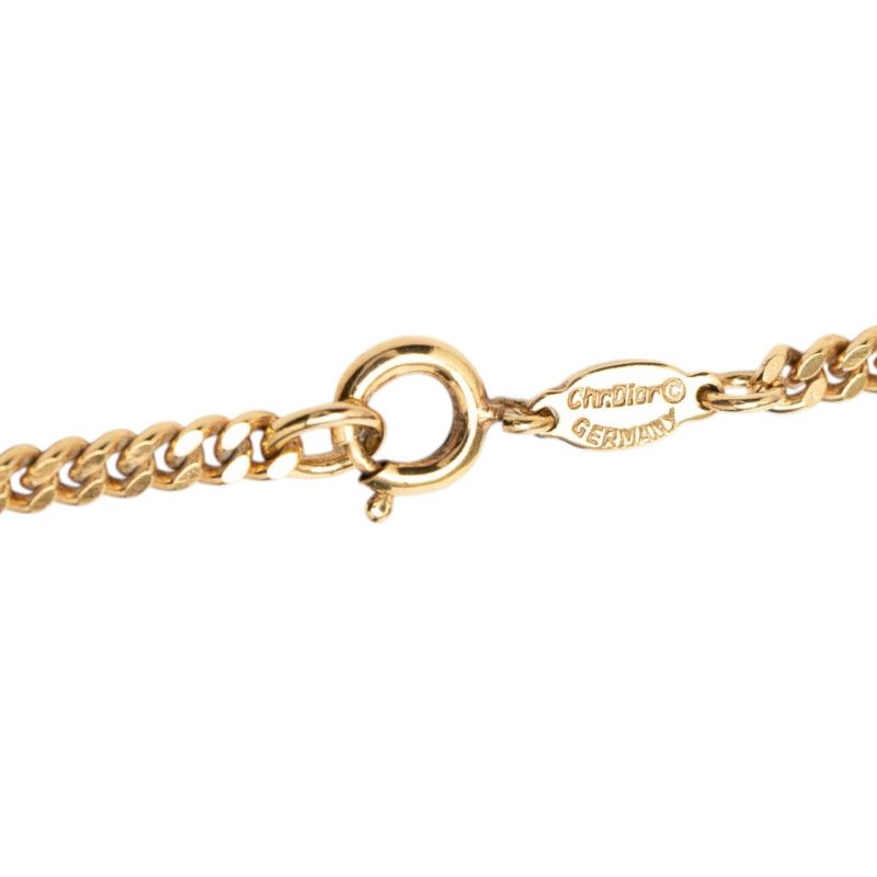 Dior Vintage Logo Necklace Gold Plated 1 — view 5