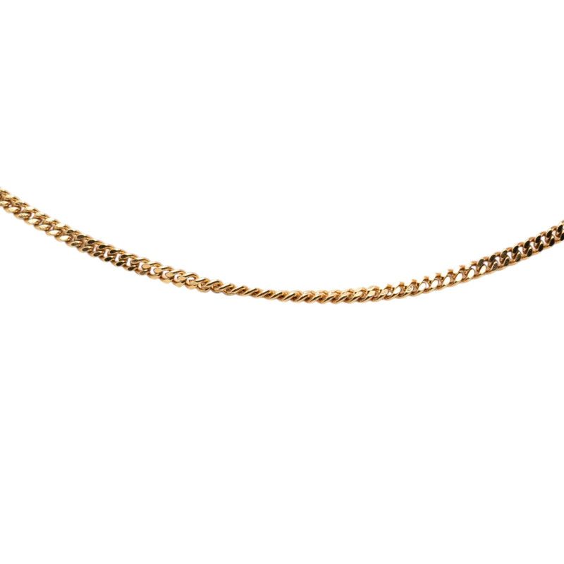 Dior Vintage Logo Necklace Gold Plated 1 — view 4