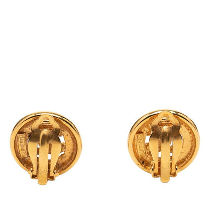 Chanel Vintage CC Logo Earrings Gold Plated 1 — view 2