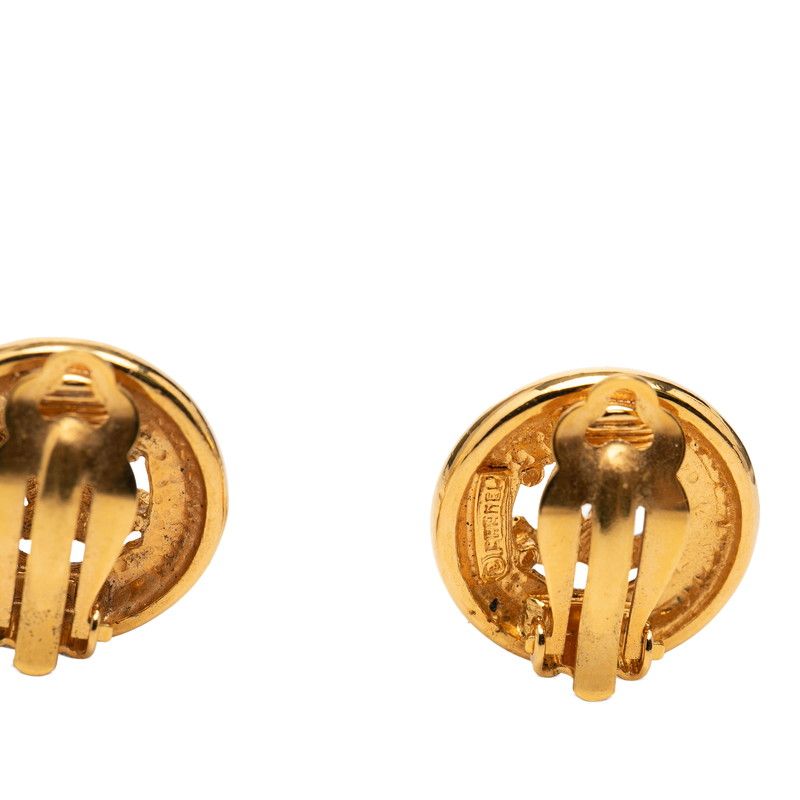 Chanel Vintage CC Logo Earrings Gold Plated 1 — view 3