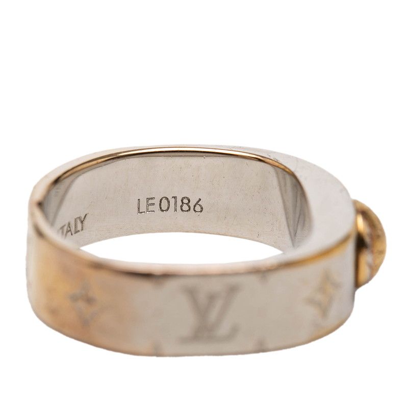 Louis Vuitton Nanogram Ring S Silver Gold Metal Plated — view 6