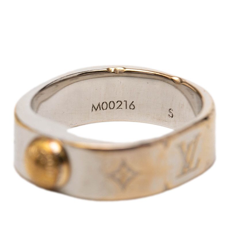 Louis Vuitton Nanogram Ring S Silver Gold Metal Plated — view 5