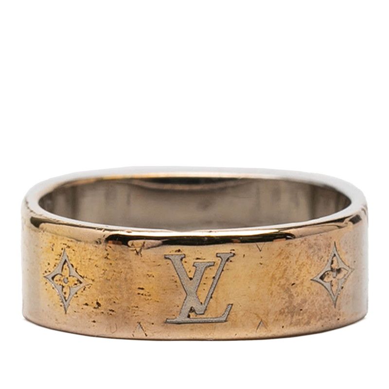 Louis Vuitton Nanogram Ring S Silver Gold Metal Plated — view 3