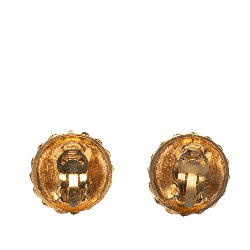 Chanel Vintage Matmoiselle Earrings Gold Plated 1 — view 2