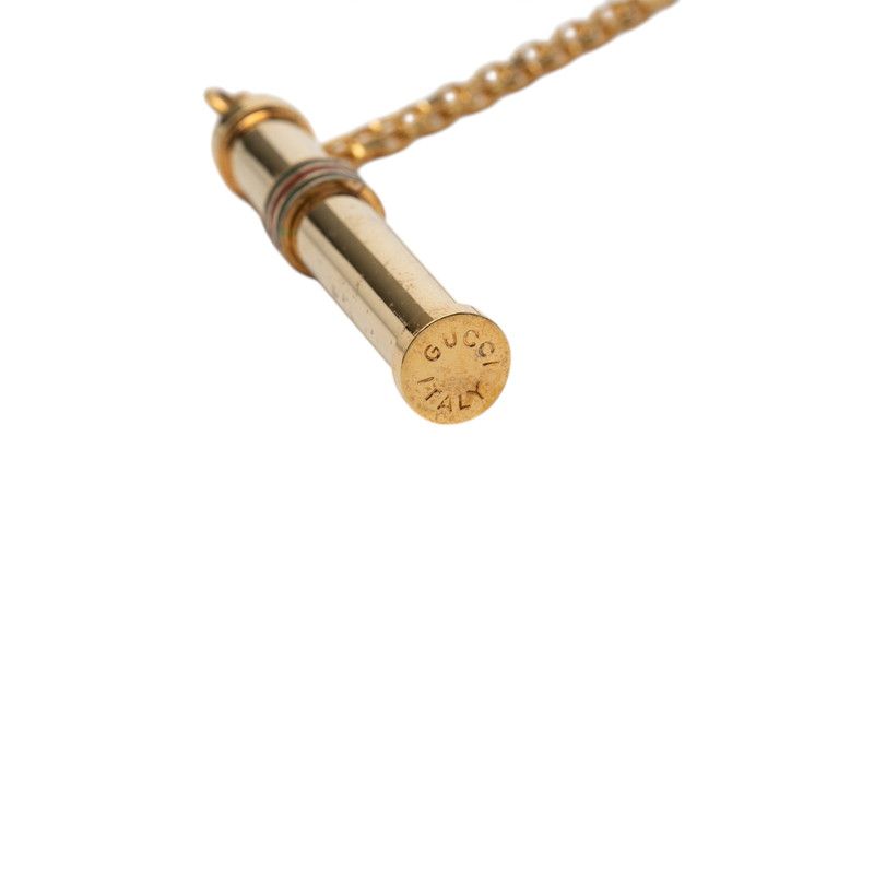 Gucci Sherry Line Perfume Bottle Venetian Chain Pendant Necklace Gold Multicolor — view 4