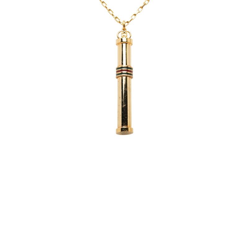 Gucci Sherry Line Perfume Bottle Venetian Chain Pendant Necklace Gold Multicolor — view 2