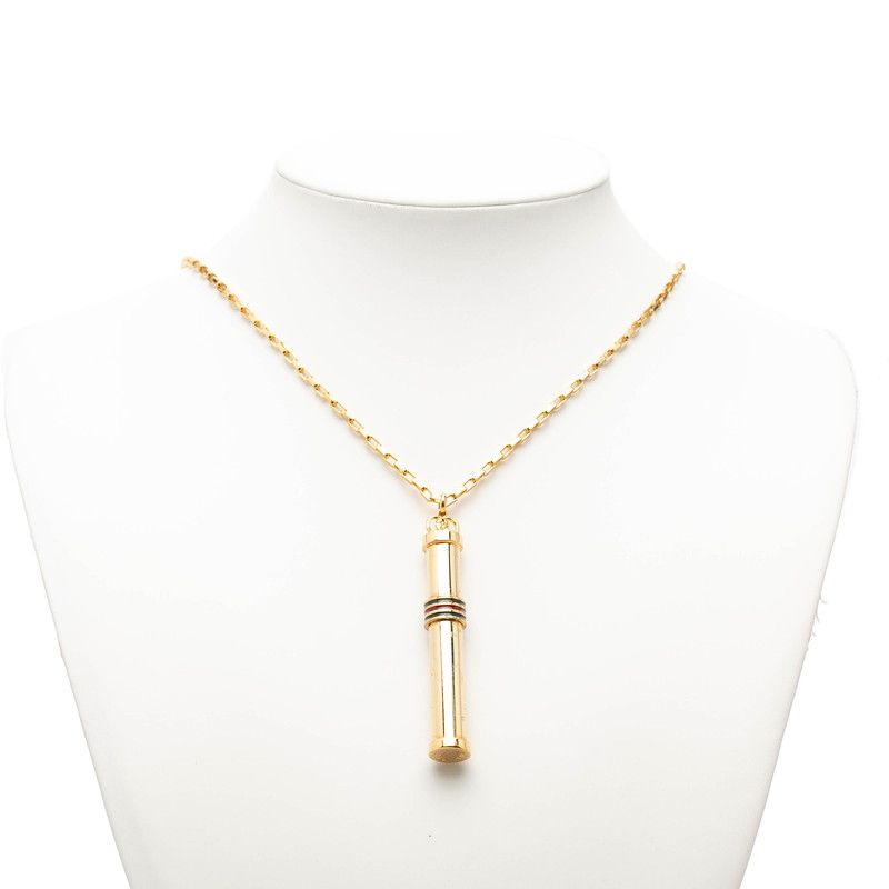 Gucci Sherry Line Perfume Bottle Venetian Chain Pendant Necklace Gold Multicolor — view 5