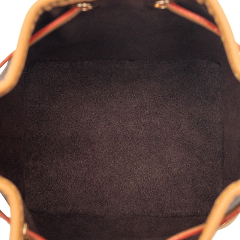 Louis Vuitton Monogram Nano Noe 2-Way Shoulder Bag Drawstring Brown Leather — view 4