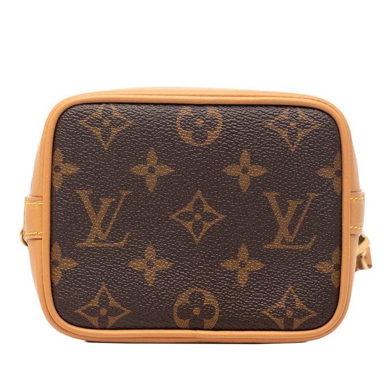 Louis Vuitton Monogram Nano Noe 2-Way Shoulder Bag Drawstring Brown Leather — view 3