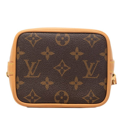 Louis Vuitton Monogram Nano Noe 2-Way Shoulder Bag Drawstring Brown Leather — view 3