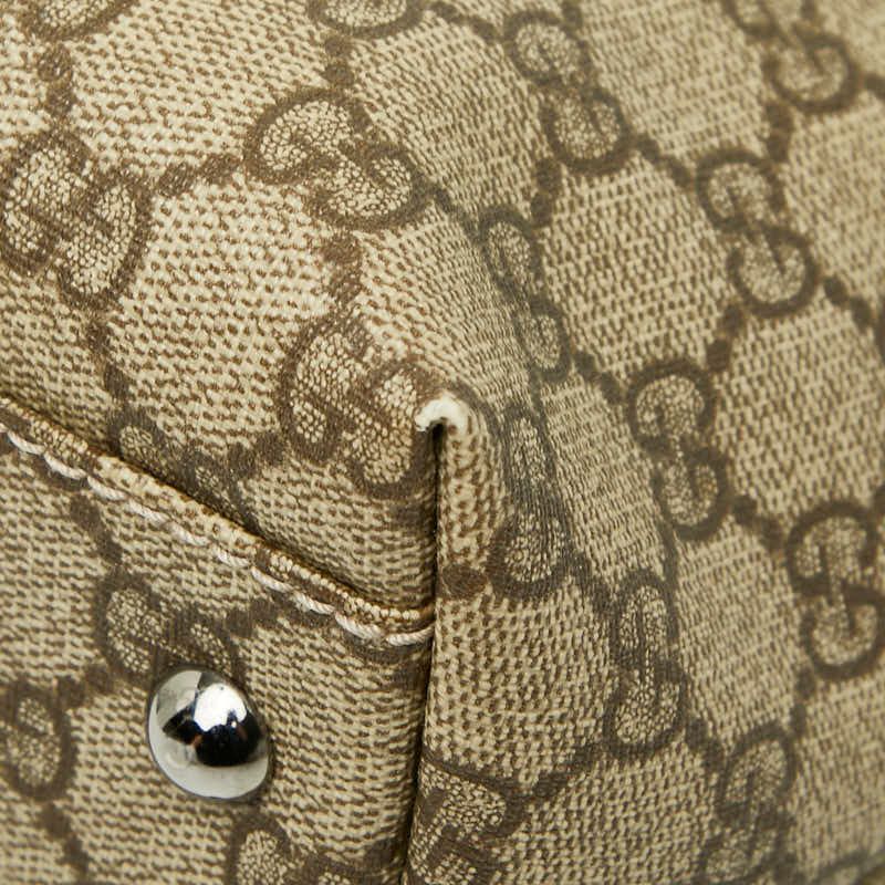 Gucci GG Supreme Tote Beige Orange Leather 1 — view 4