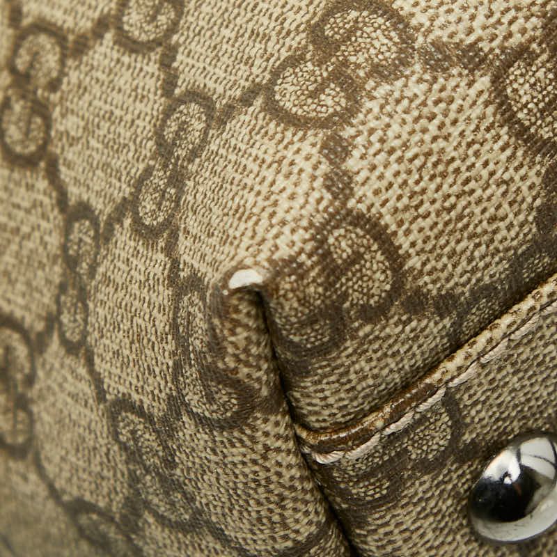 Gucci GG Supreme Tote Beige Orange Leather 1 — view 7