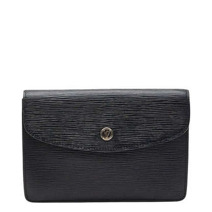 Louis Vuitton Epi Shoulder Bag Black Leather 1