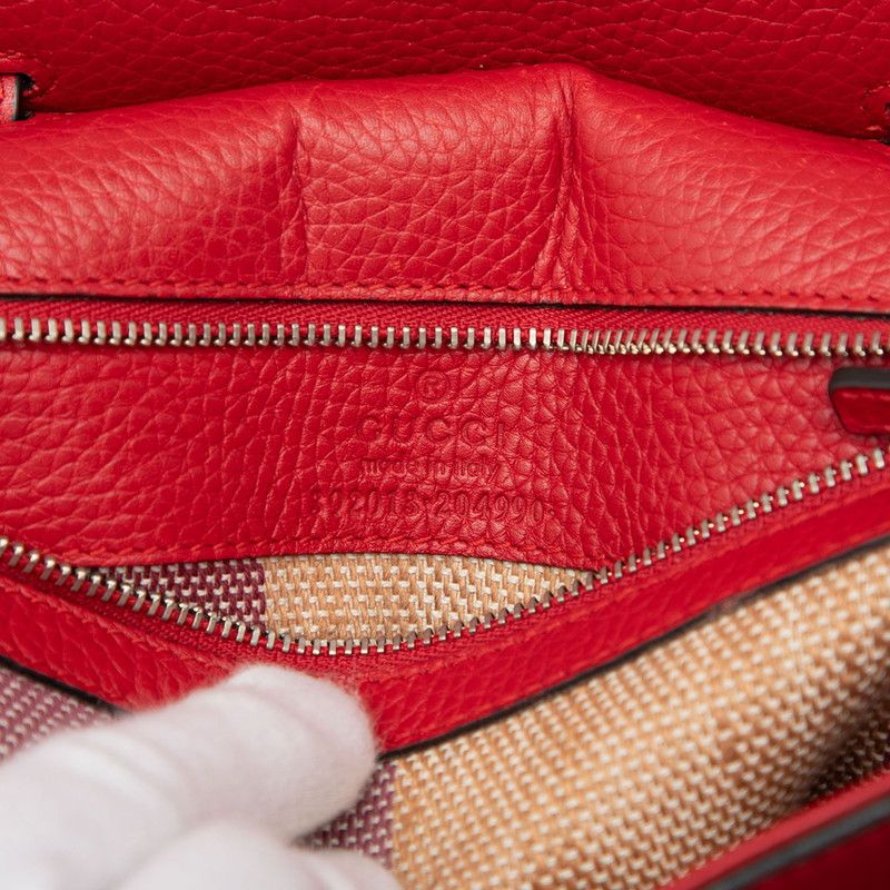 Gucci Bamboo Daily 2-Way Shoulder Bag Red Leather — view 5