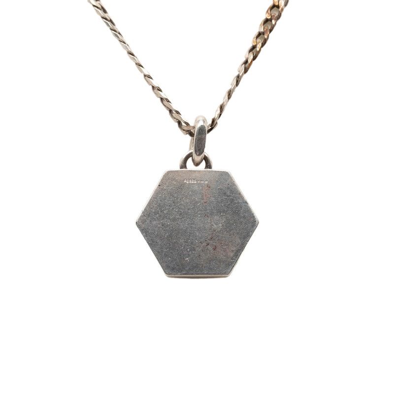 Gucci Hexagon Pendant Necklace Silver — view 2