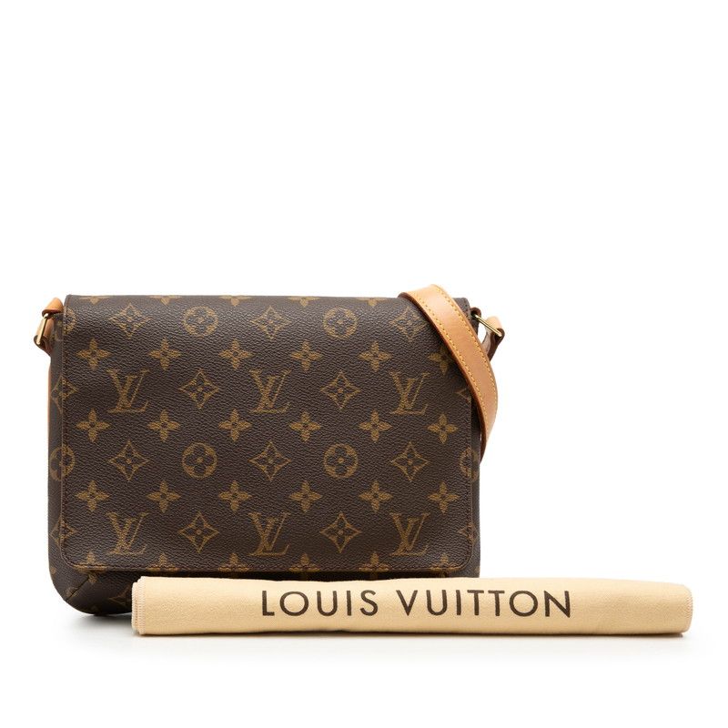 Louis Vuitton Monogram Musette Tango Short Shoulder Bag Brown Leather — view 7