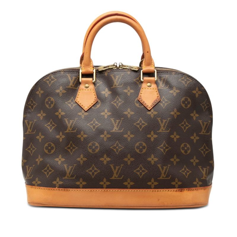 Louis Vuitton Monogram Alma PM Handbag Brown Leather