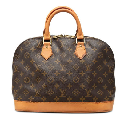 Louis Vuitton Monogram Alma PM Handbag Brown Leather