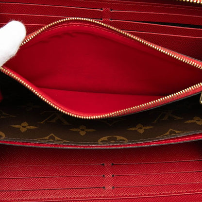 Louis Vuitton Monogram Zippy Wallet Retiro Brown Cerise Leather — view 4