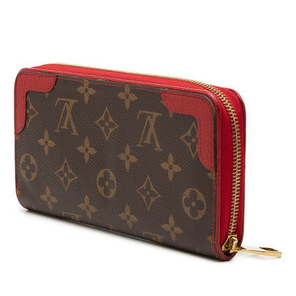 Louis Vuitton Monogram Zippy Wallet Retiro Brown Cerise Leather — view 2