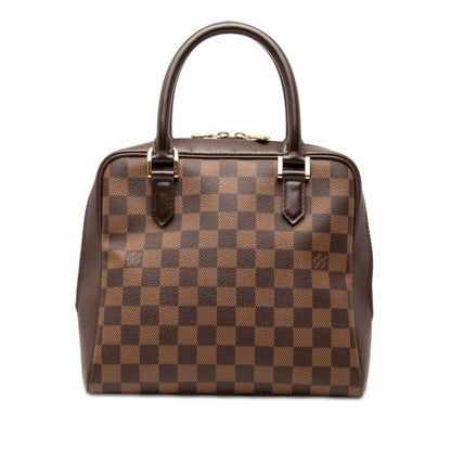 Louis Vuitton Damier Brera Handbag Brown Leather