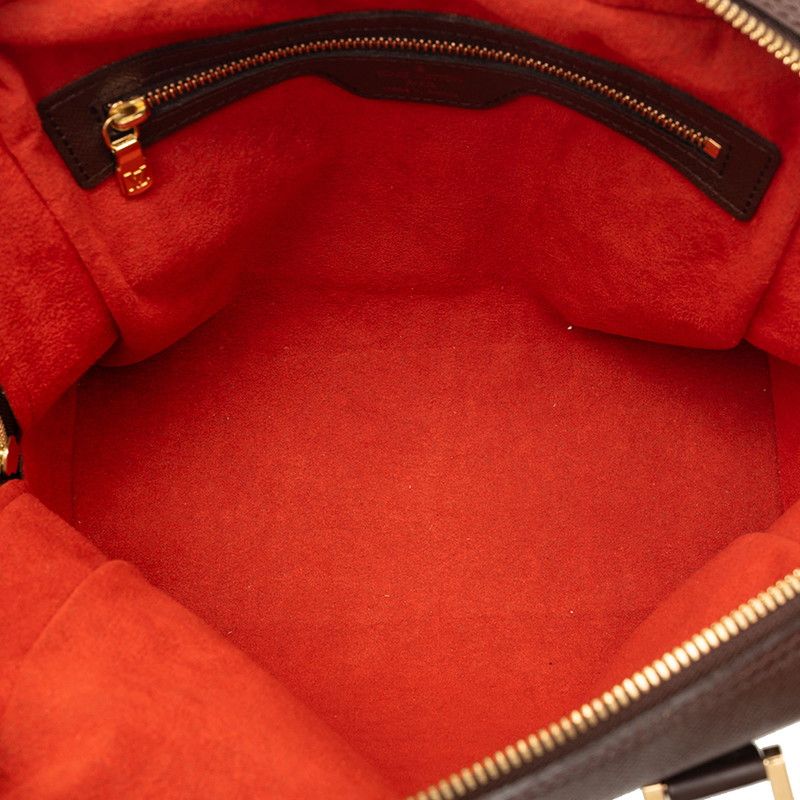 Louis Vuitton Damier Brera Handbag Brown Leather — view 4