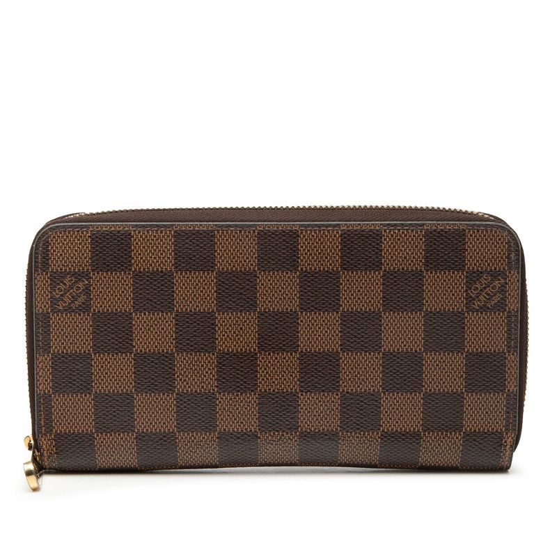 Louis Vuitton Damier Zippy Wallet Brown