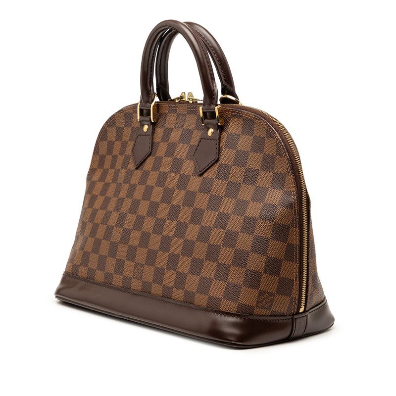 Louis Vuitton Damier Alma PM Handbag Brown Leather — view 2
