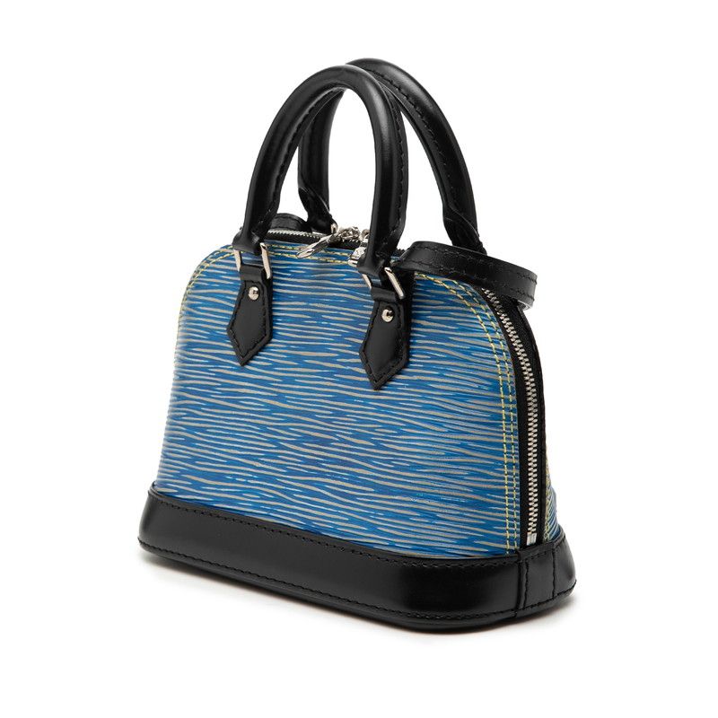 Louis Vuitton Epi Denim Nano Alma 2-Way Shoulder Bag Blue Black Leather — view 2