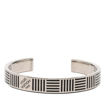 Louis Vuitton Damier Colors Jonck Bracelet Silver Black Metal