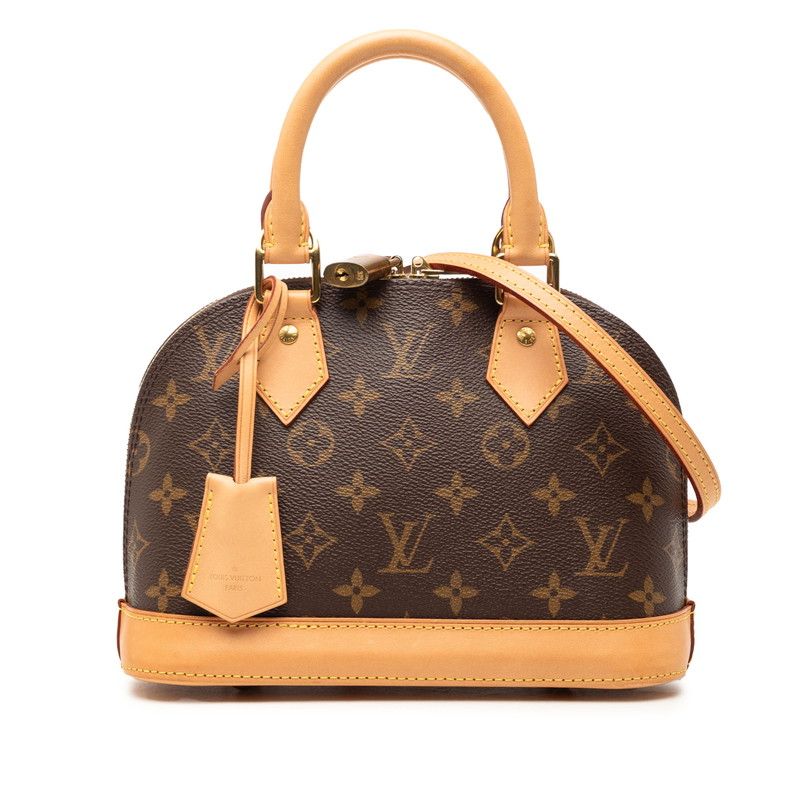 Louis Vuitton Monogram Alma BB Shoulder Bag 2-Way Brown Leather