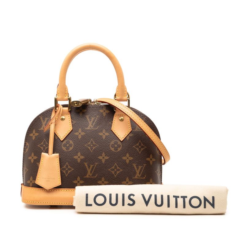 Louis Vuitton Monogram Alma BB Shoulder Bag 2-Way Brown Leather — view 6