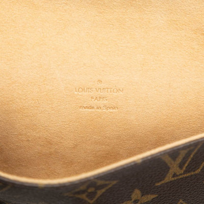 Louis Vuitton Monogram Pochette Twin PM Shoulder Bag Brown Leather — view 5