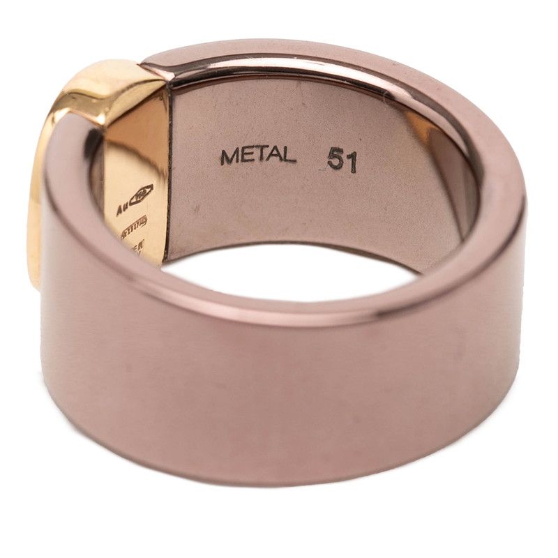 Bvlgari Pave Ring 51 18k Pink Gold Metal Diamond — view 5