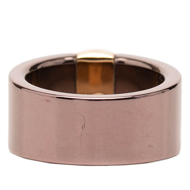 Bvlgari Pave Ring 51 18k Pink Gold Metal Diamond — view 3