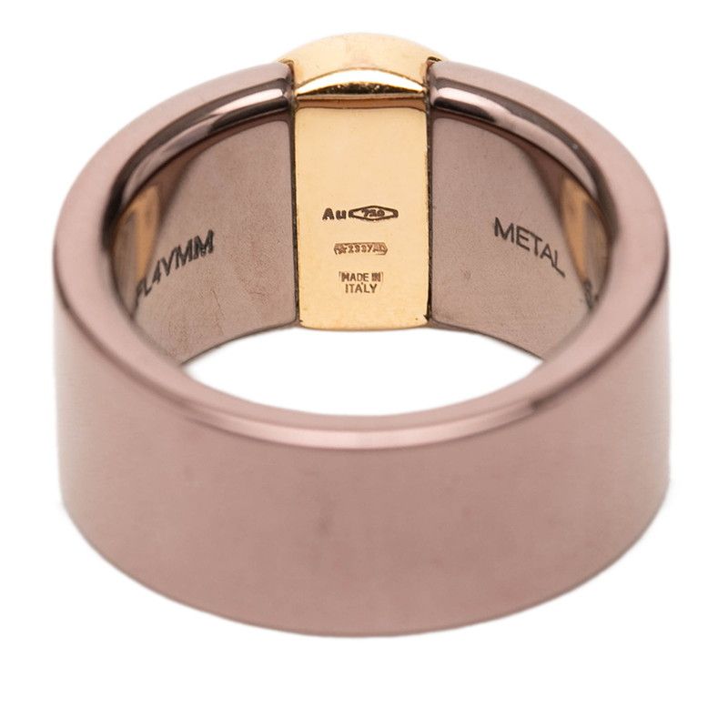 Bvlgari Pave Ring 51 18k Pink Gold Metal Diamond — view 4