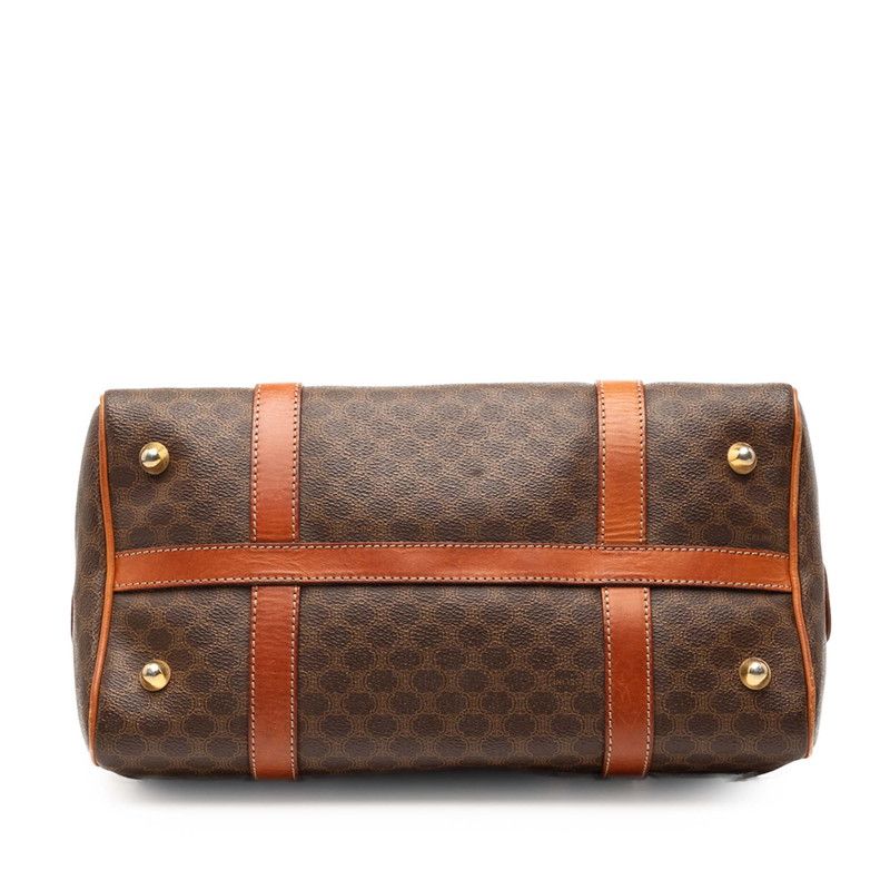 Celine Macadam Mini Boston Bag Brown Leather — view 3