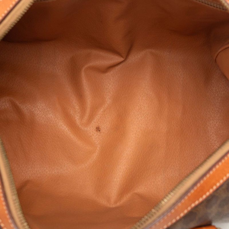 Celine Macadam Mini Boston Bag Brown Leather — view 4