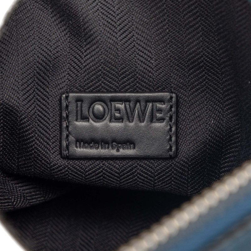 Loewe Anagram T Messenger Bag Crossbody Bicolor Navy Leather — view 5