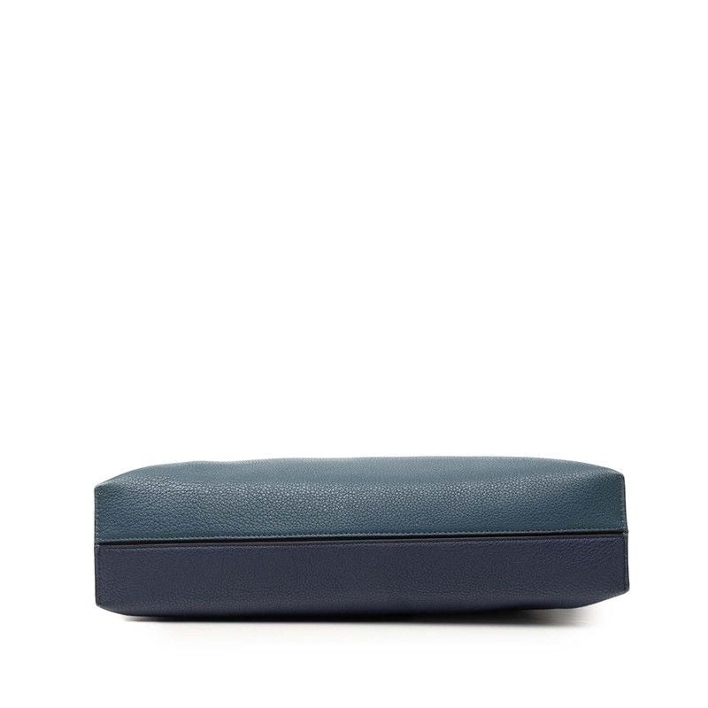 Loewe Anagram T Messenger Bag Crossbody Bicolor Navy Leather — view 3
