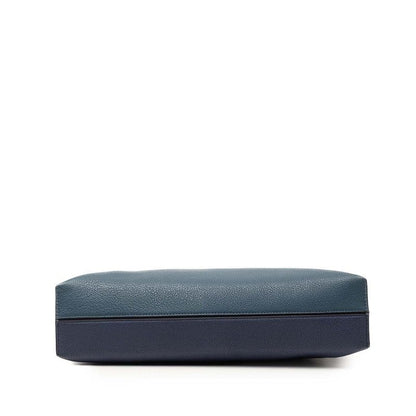 Loewe Anagram T Messenger Bag Crossbody Bicolor Navy Leather — view 3