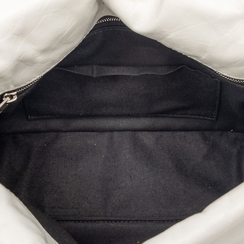 Balenciaga Monaco BB Logo Shoulder Bag White Leather — view 4
