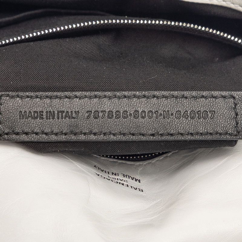 Balenciaga Monaco BB Logo Shoulder Bag White Leather — view 6