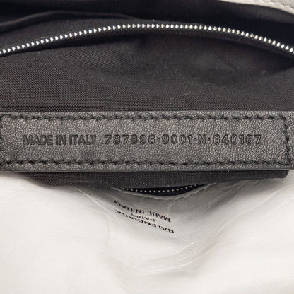 Balenciaga Monaco BB Logo Shoulder Bag White Leather — view 6