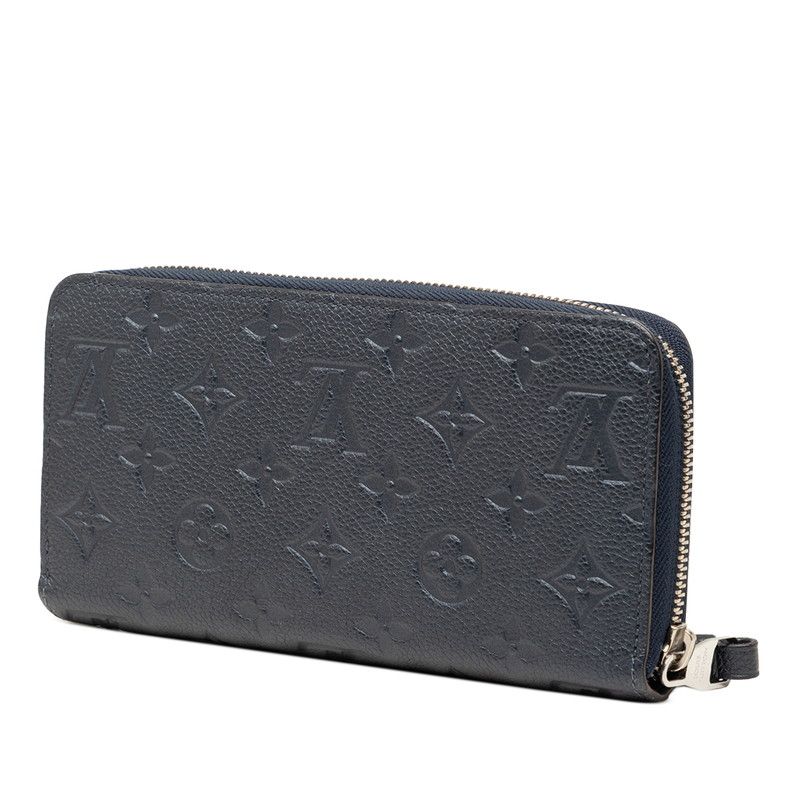 Louis Vuitton Monogram Empreinte Zippy Wallet Flower Studs Marine Metal — view 2